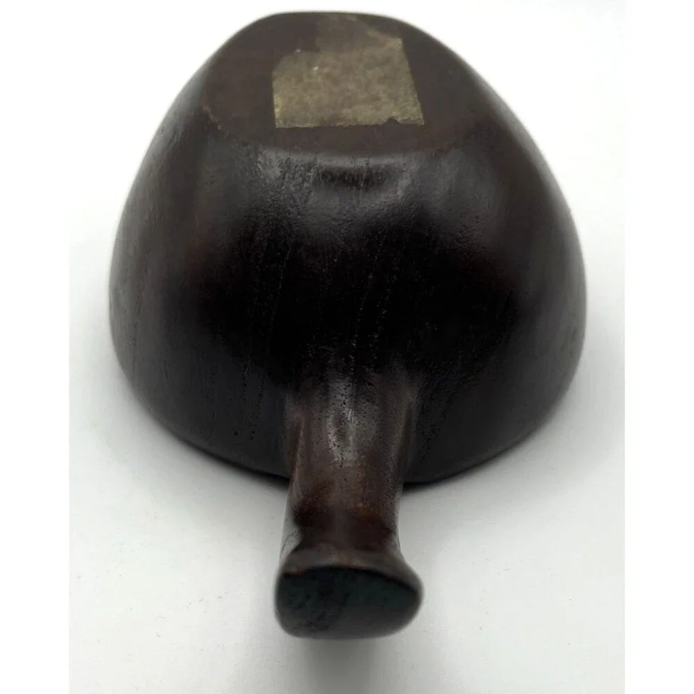 Vtg Hand Carved Teardrop Shape Rustic Wooden Serving Scoop Kitchen Decor